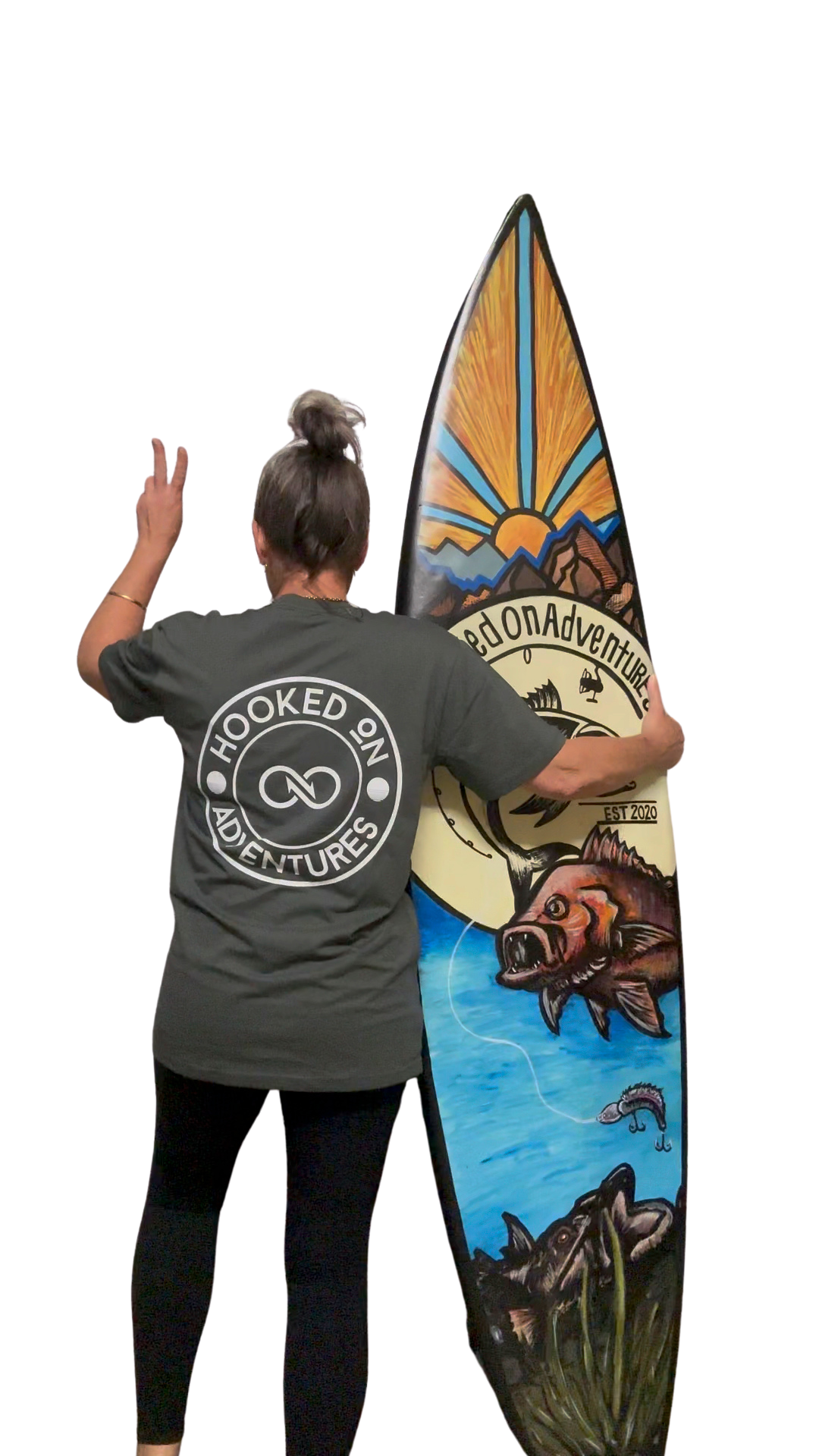 Hooked on Adventures T-Shirt - CHARCOAL