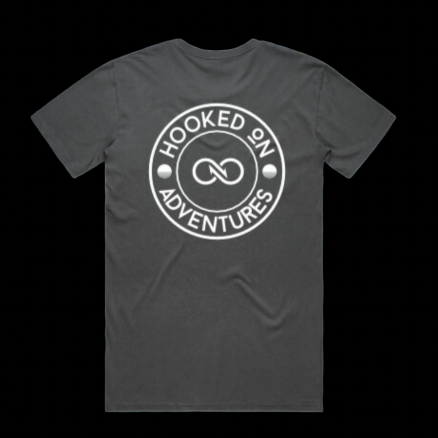 Hooked on Adventures T-Shirt - CHARCOAL